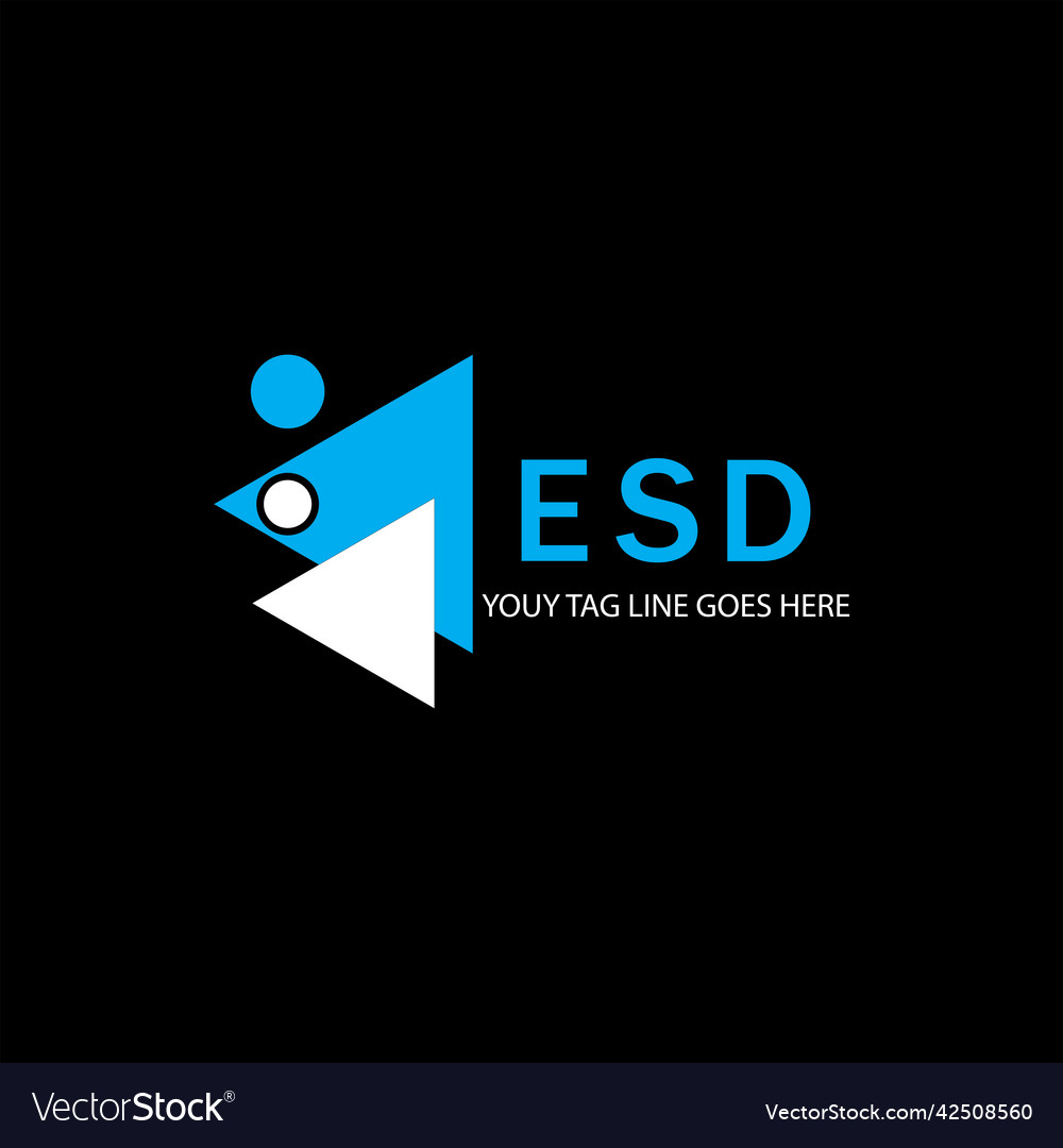 Esd letter logo creative design with graphic