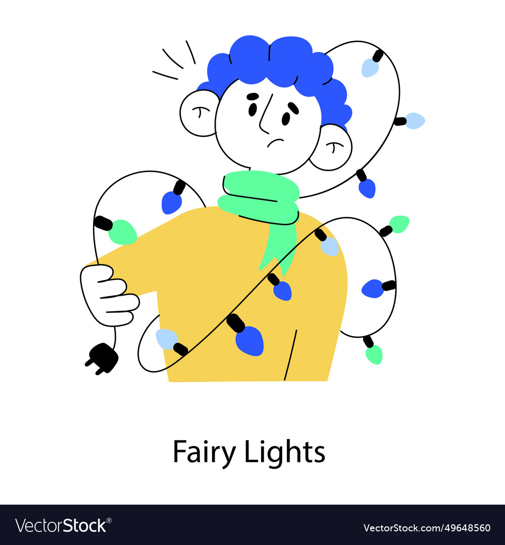 Fairy lights Royalty Free Vector Image - VectorStock