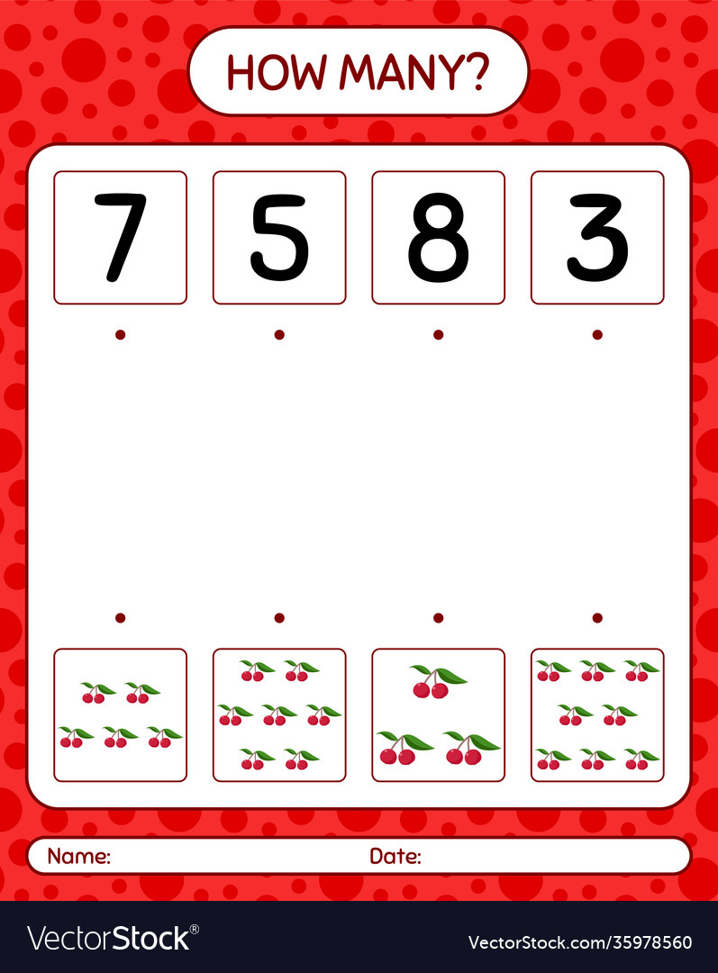 How many counting game with indian prune vector image How many counting game with indian prune