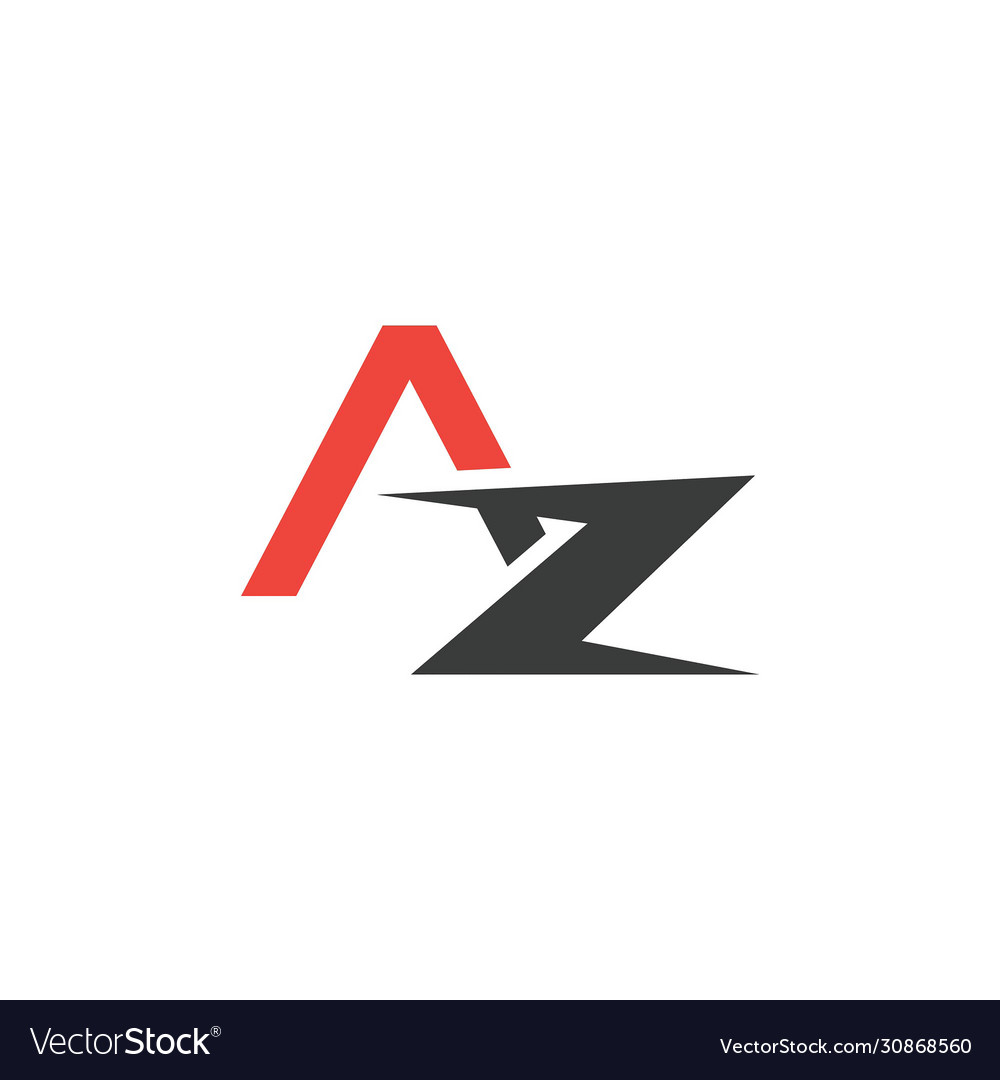 Initial letter az or za logo design template