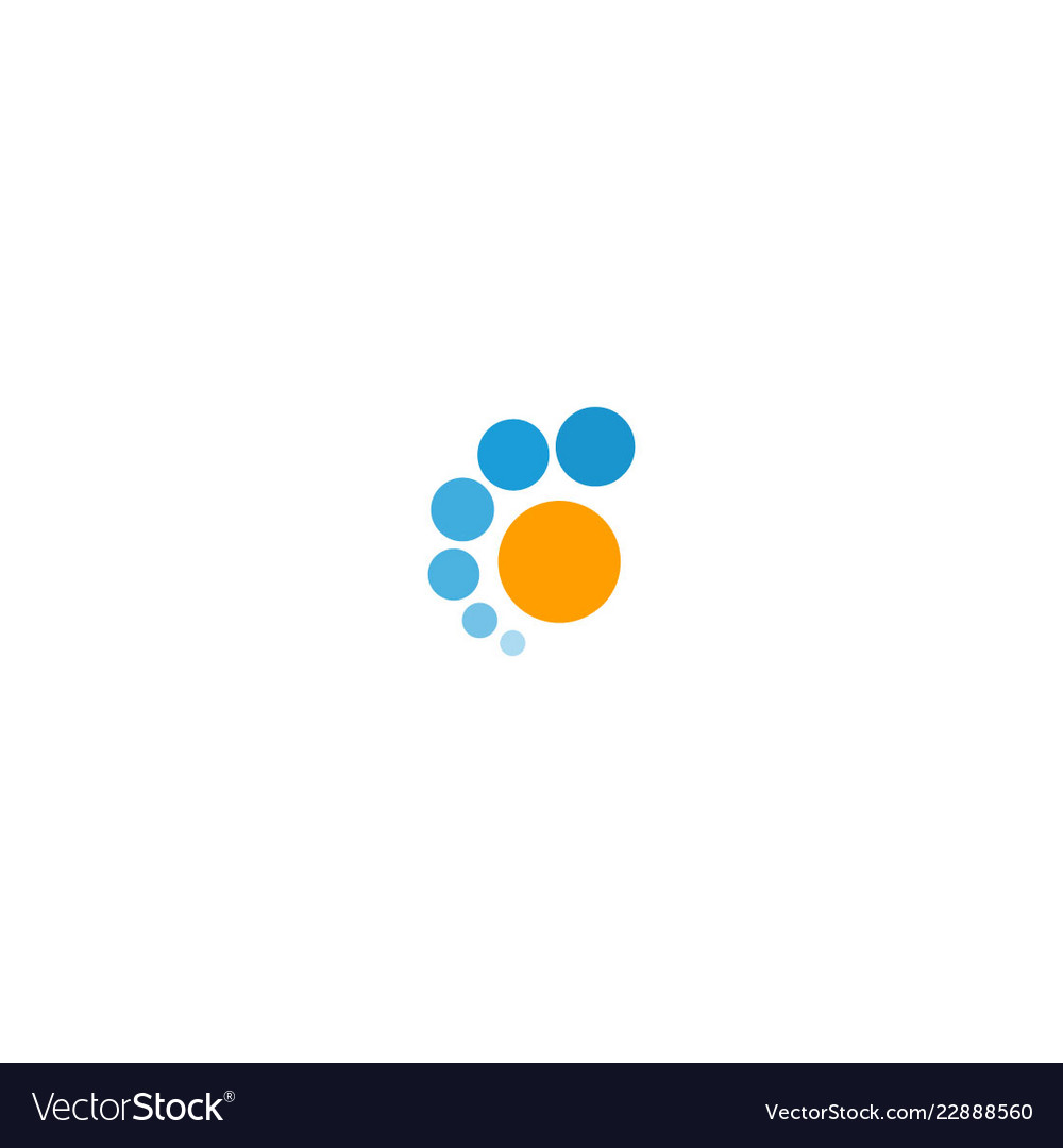 Round colored technology logo