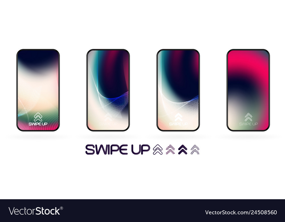 Swipe up template with abstract backdrop vector image Swipe up template with abstract backdrop