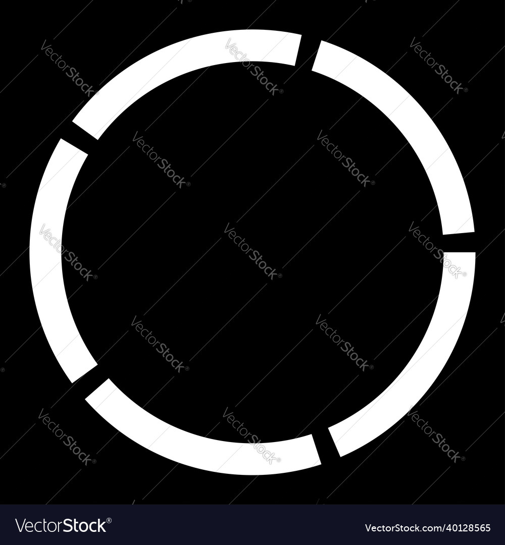 5 part section segmented circle abstract dashed vector image 5 part section segmented circle abstract dashed