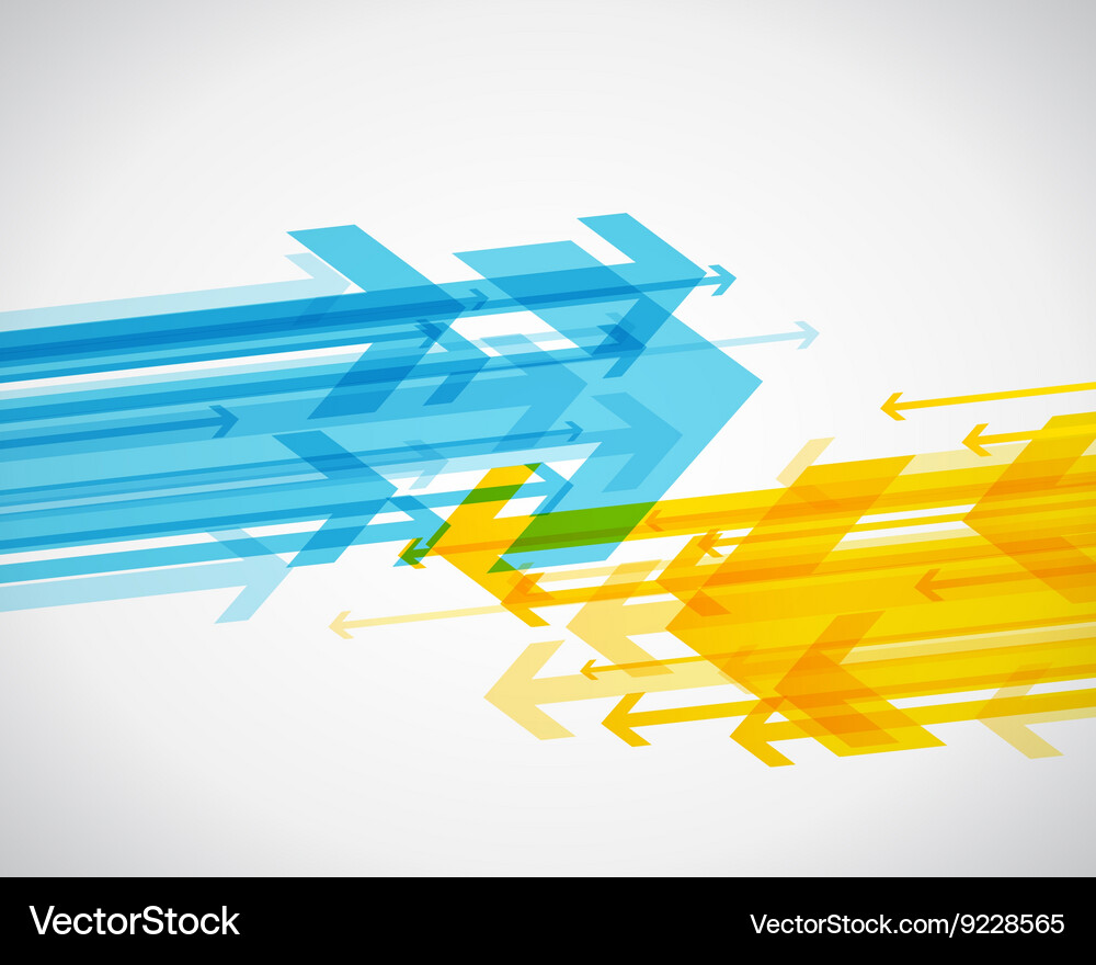 Abstract background with colorful arrows Vector Image
