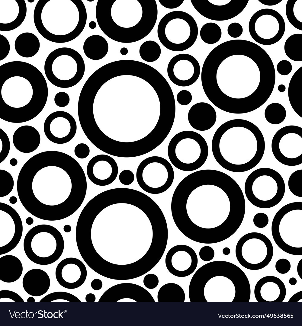 Abstract seamless pattern of circles different Vector Image Abstract seamless pattern of circles different