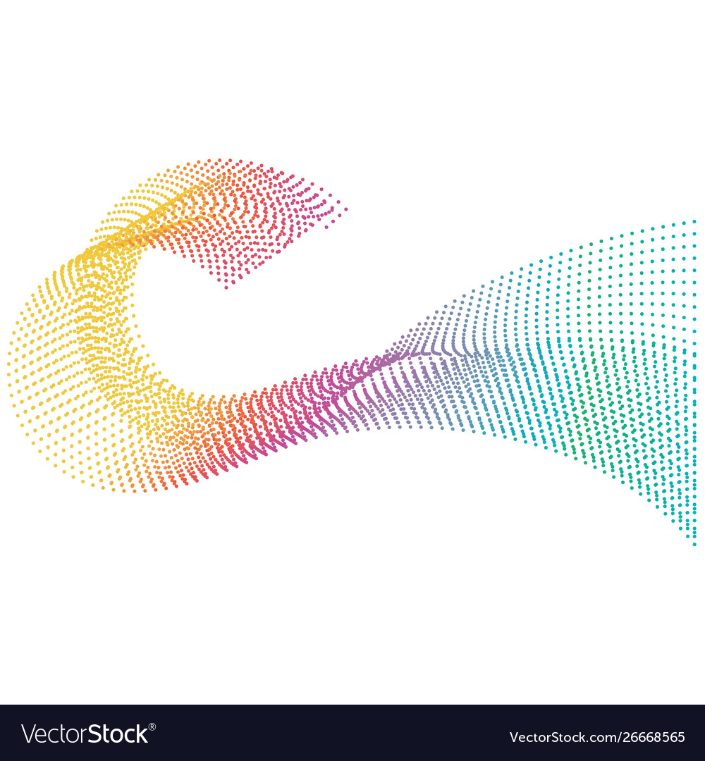 Abstract smooth color wave