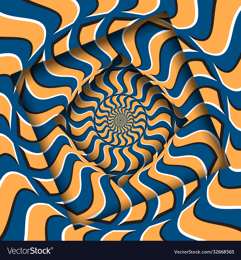 Abstract turned frames with a rotating blue vector image Abstract turned frames with a rotating blue