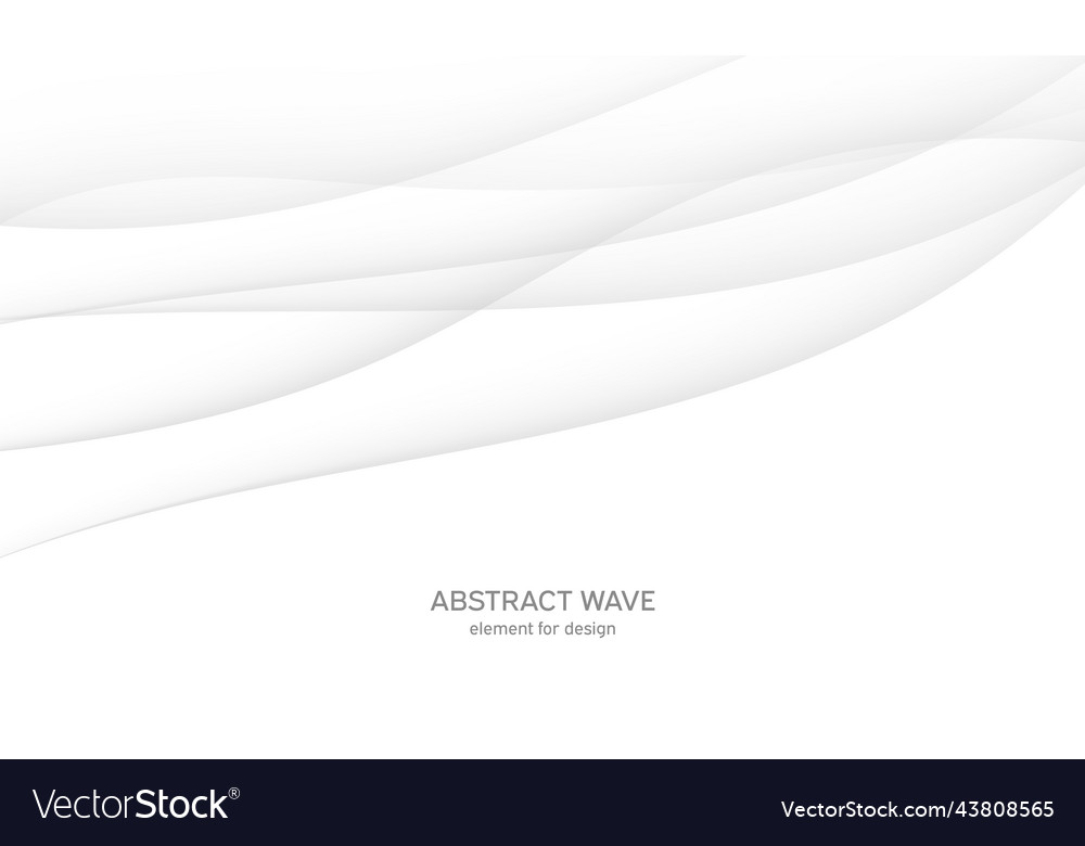 Abstract white background with smooth gray lines vector image Abstract white background with smooth gray lines