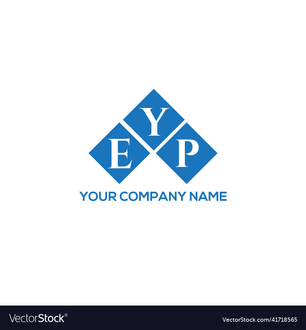 Eyp letter logo design on white background