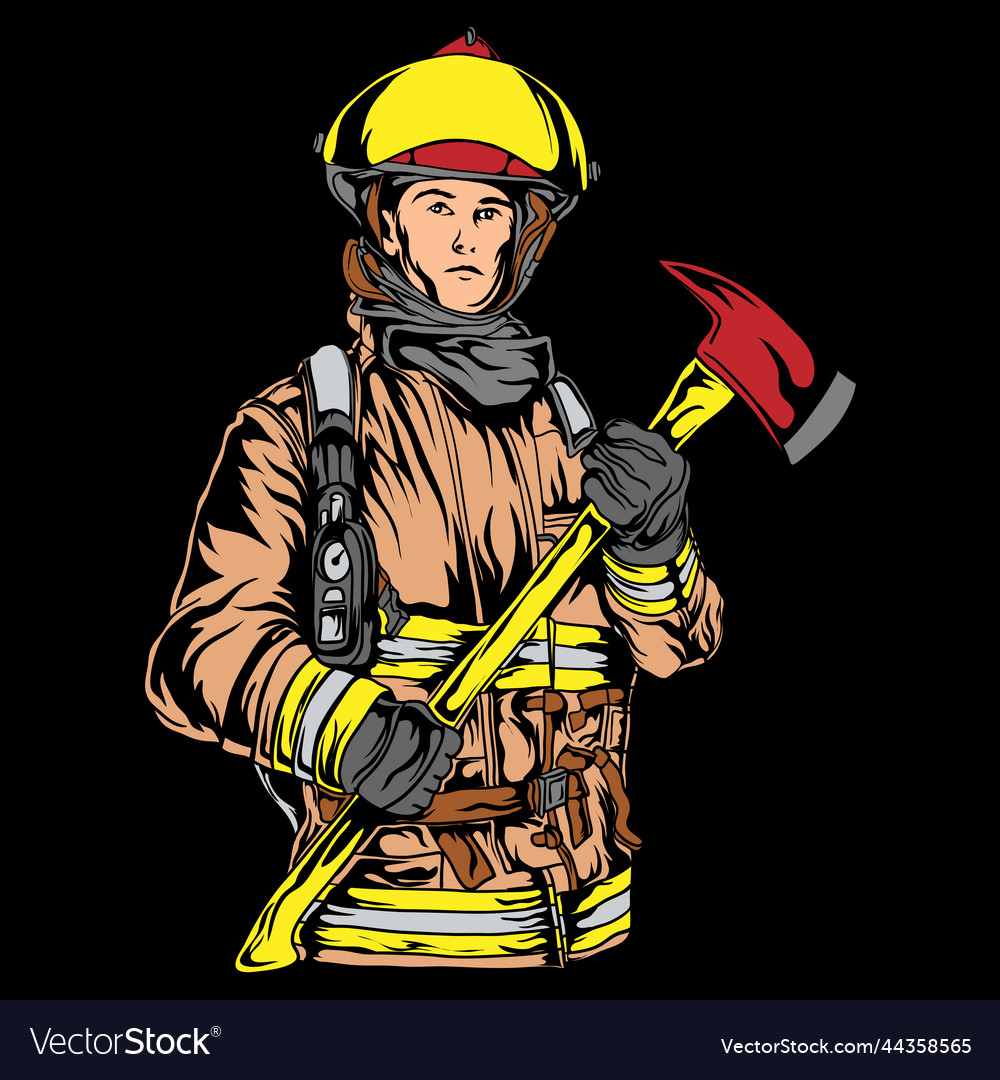 Firefighter Royalty Free Vector Image - VectorStock