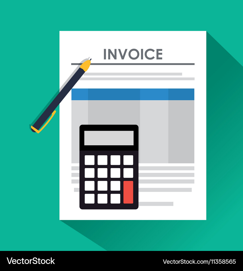 Invoice document design Royalty Free Vector Image