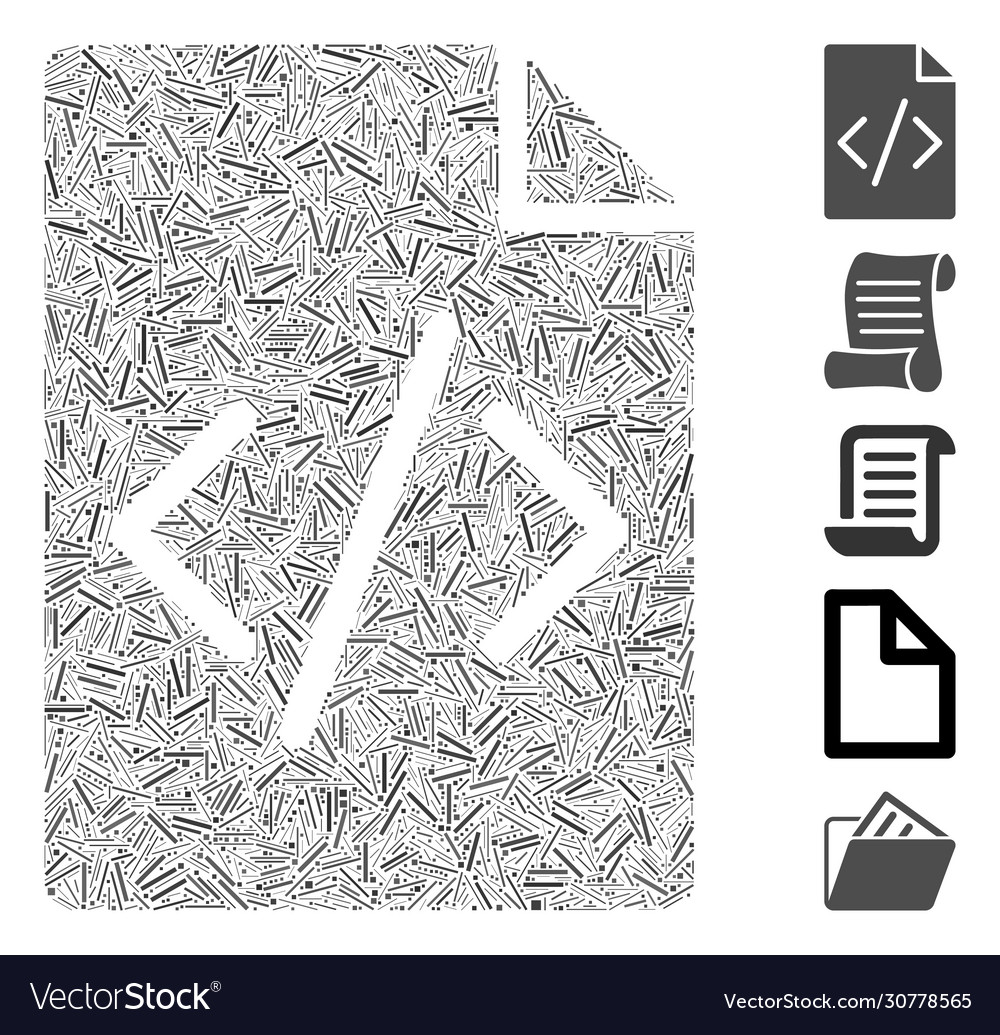 Line programming script page icon mosaic
