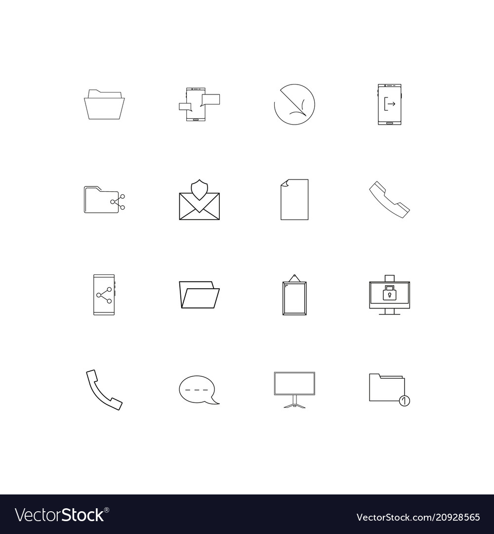 Netzwerk und Datenbank lineare dünne Symbole Set