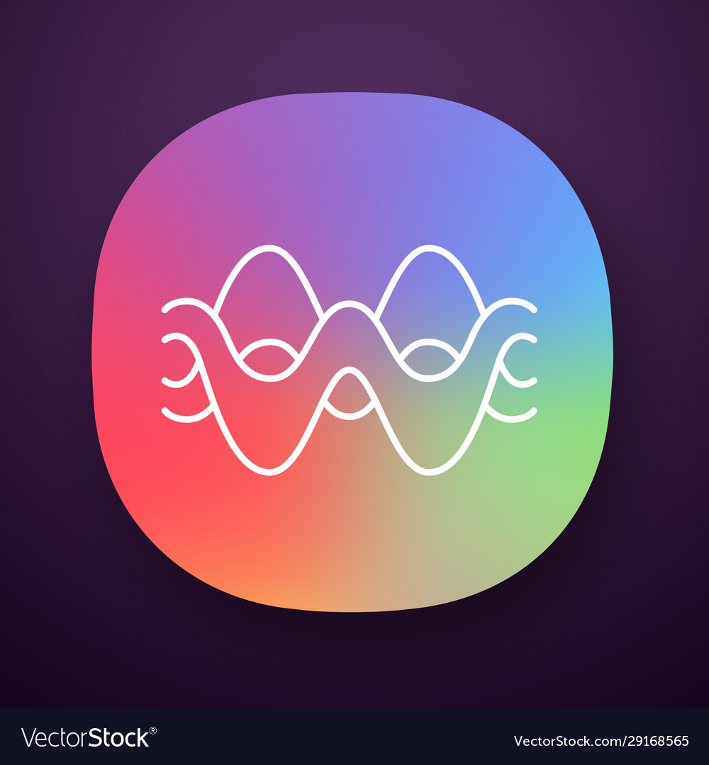 Overlapping waves app icon abstract energy