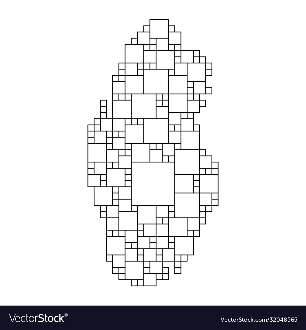 Qatar map from black pattern a grid