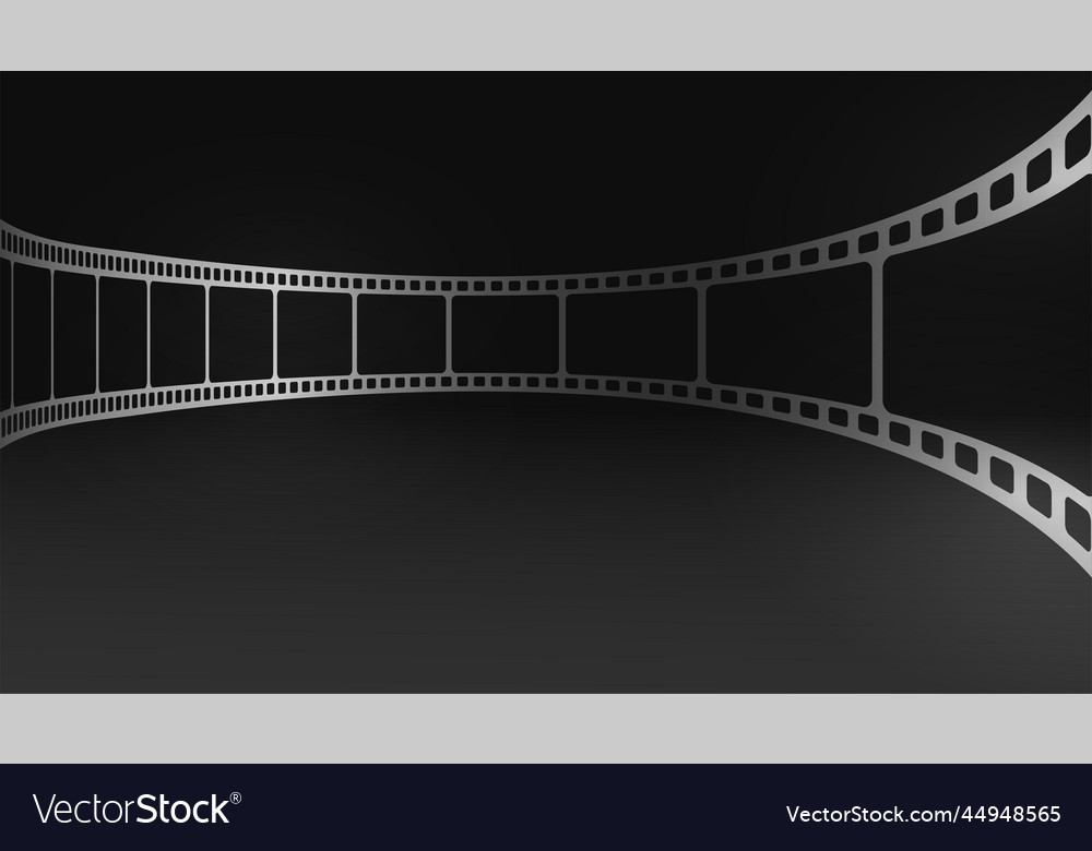 Realistic film strip black background