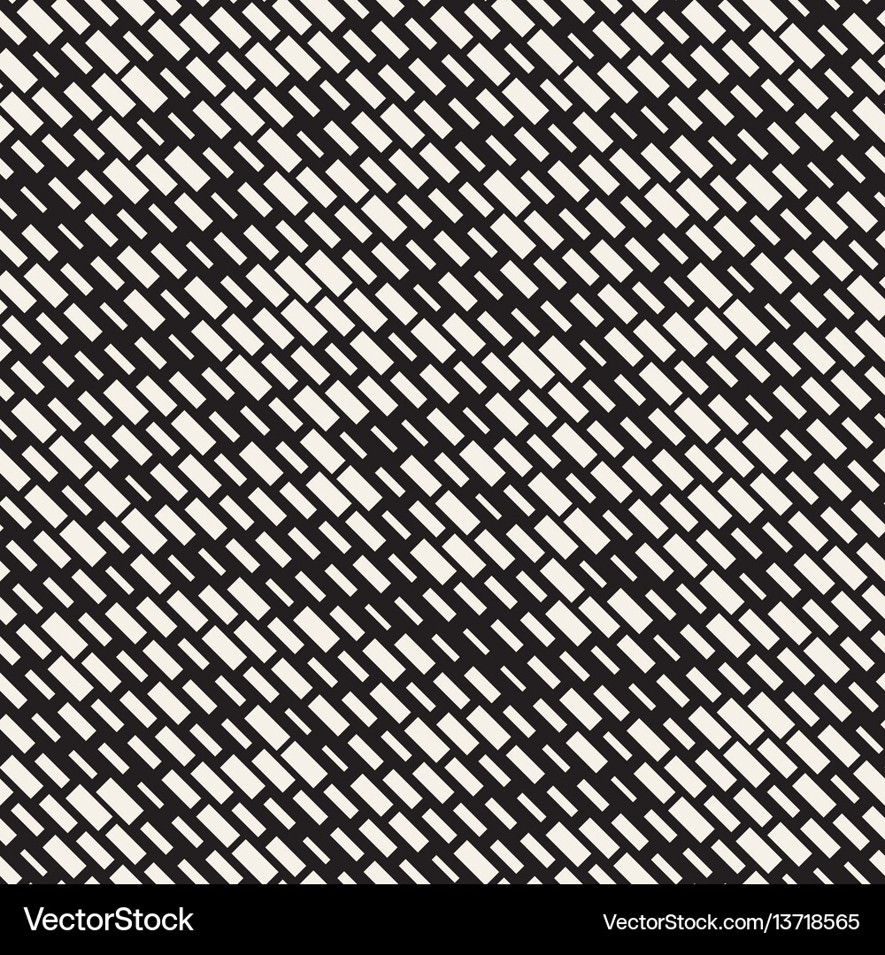 Seamless black and white irregular dash Royalty Free Vector