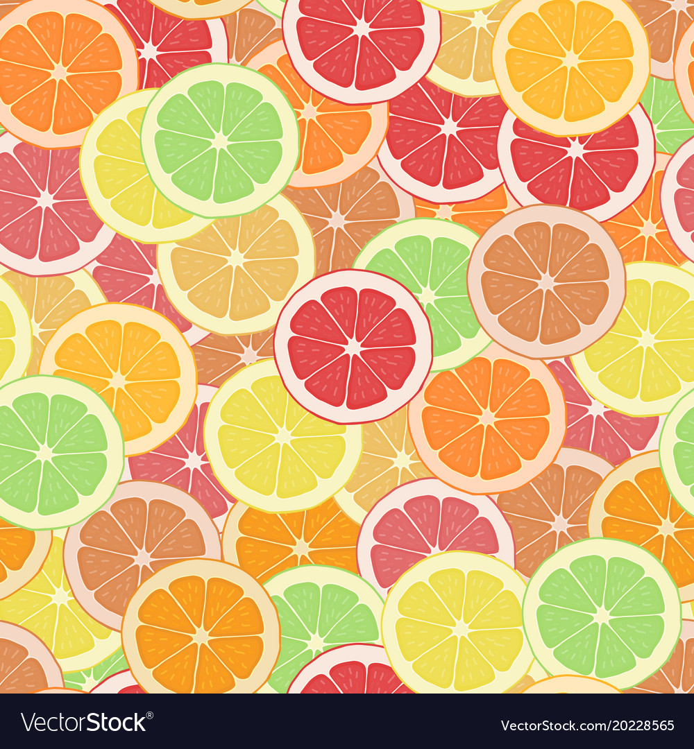 Seamless pattern background with citrus