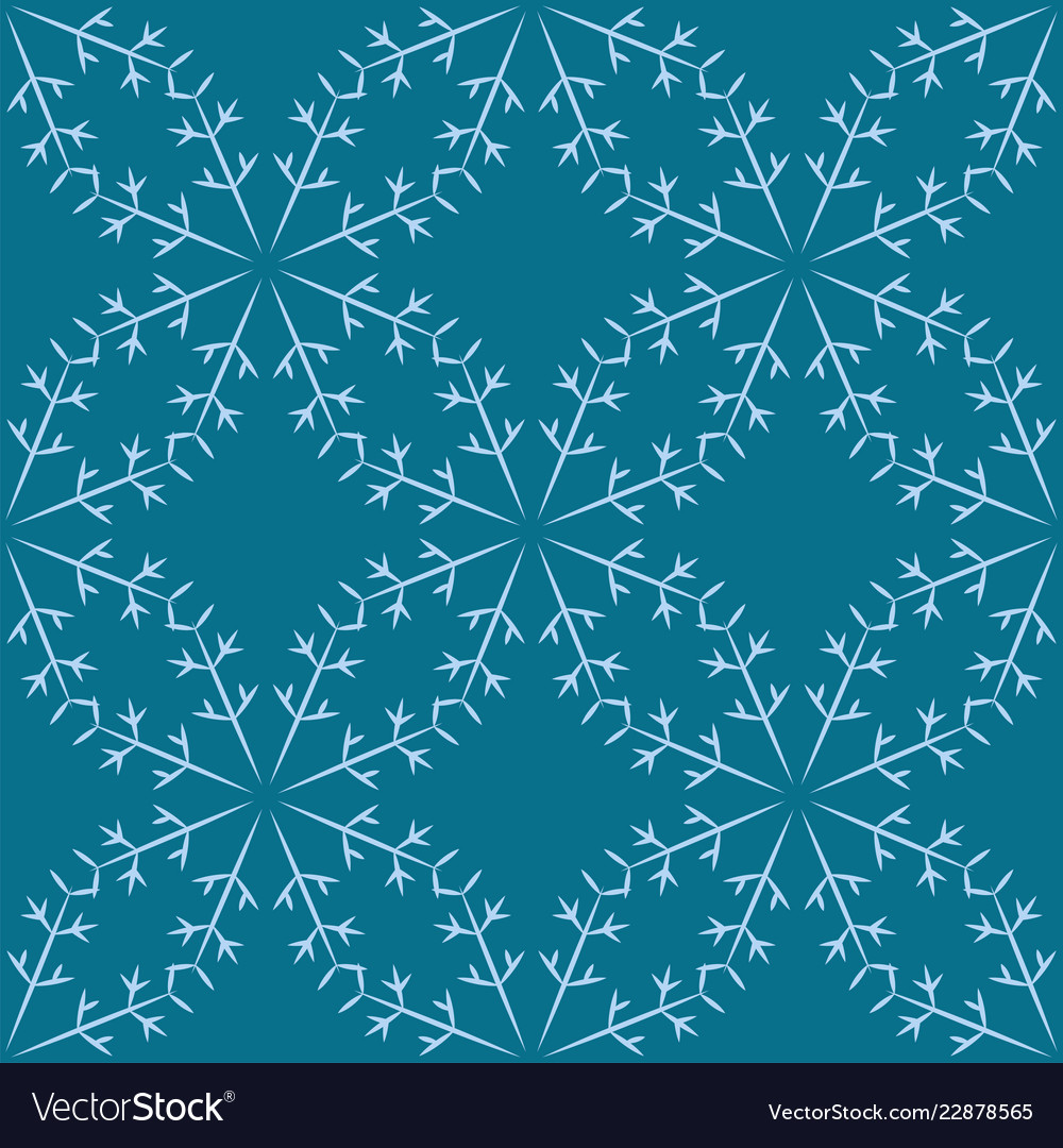 Seamless snowflakes pattern background vector image Seamless snowflakes pattern background