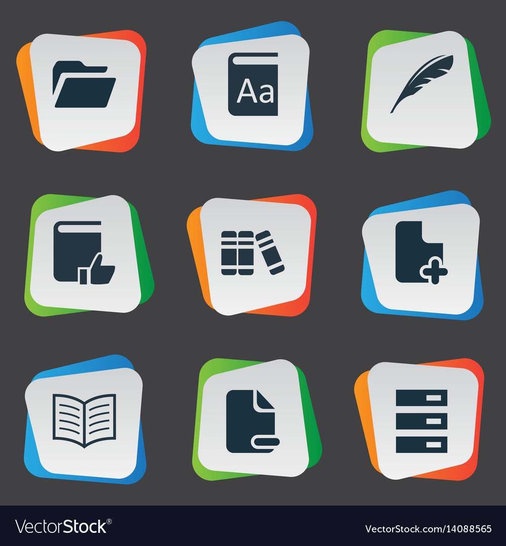 Set of simple knowledge icons
