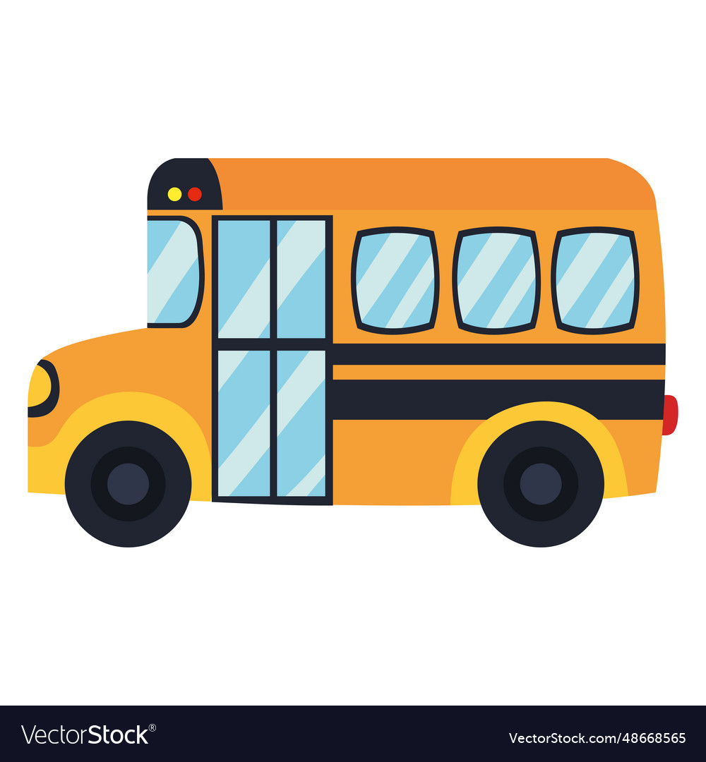 Students bus cartoon icon Royalty Free Vector Image