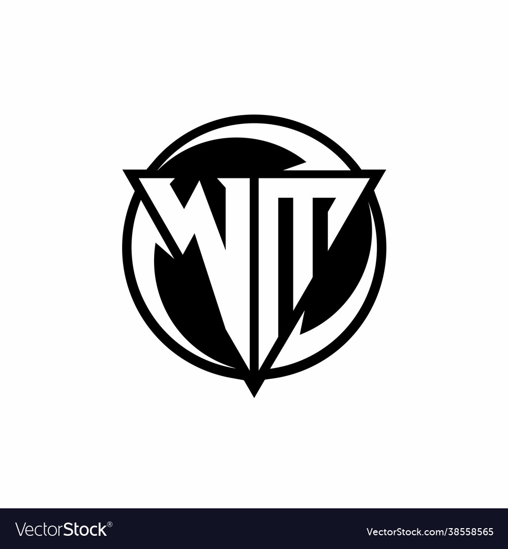 Wm logo monogram design template Royalty Free Vector Image