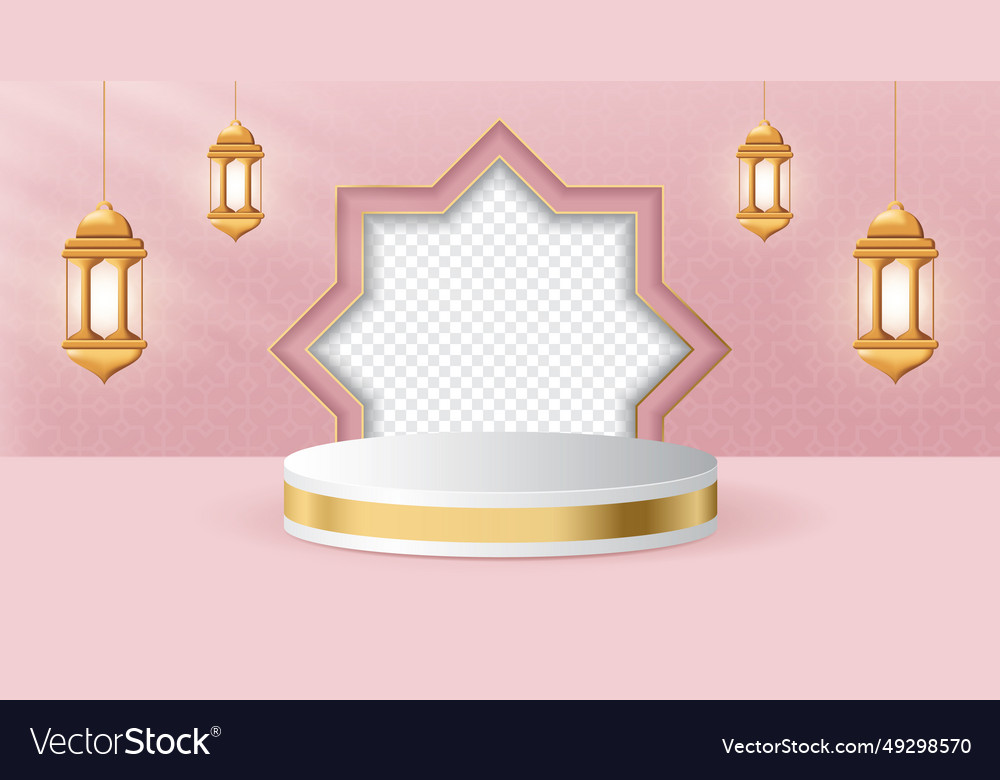 3d product display podium themed islamic