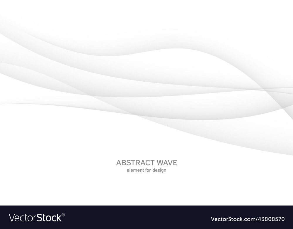 Abstract white background with smooth gray lines vector image Abstract white background with smooth gray lines