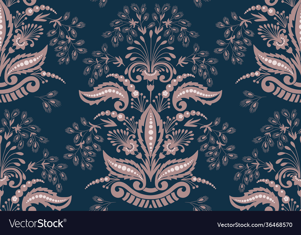 Damask nahtlose Musterelement klassische vector image Damask nahtlose Musterelement klassische