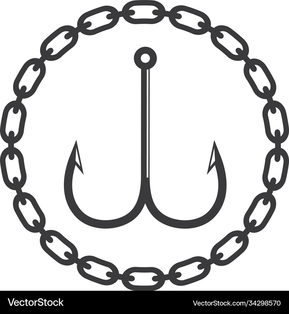 Fishing hook icon Royalty Free Vector Image - VectorStock