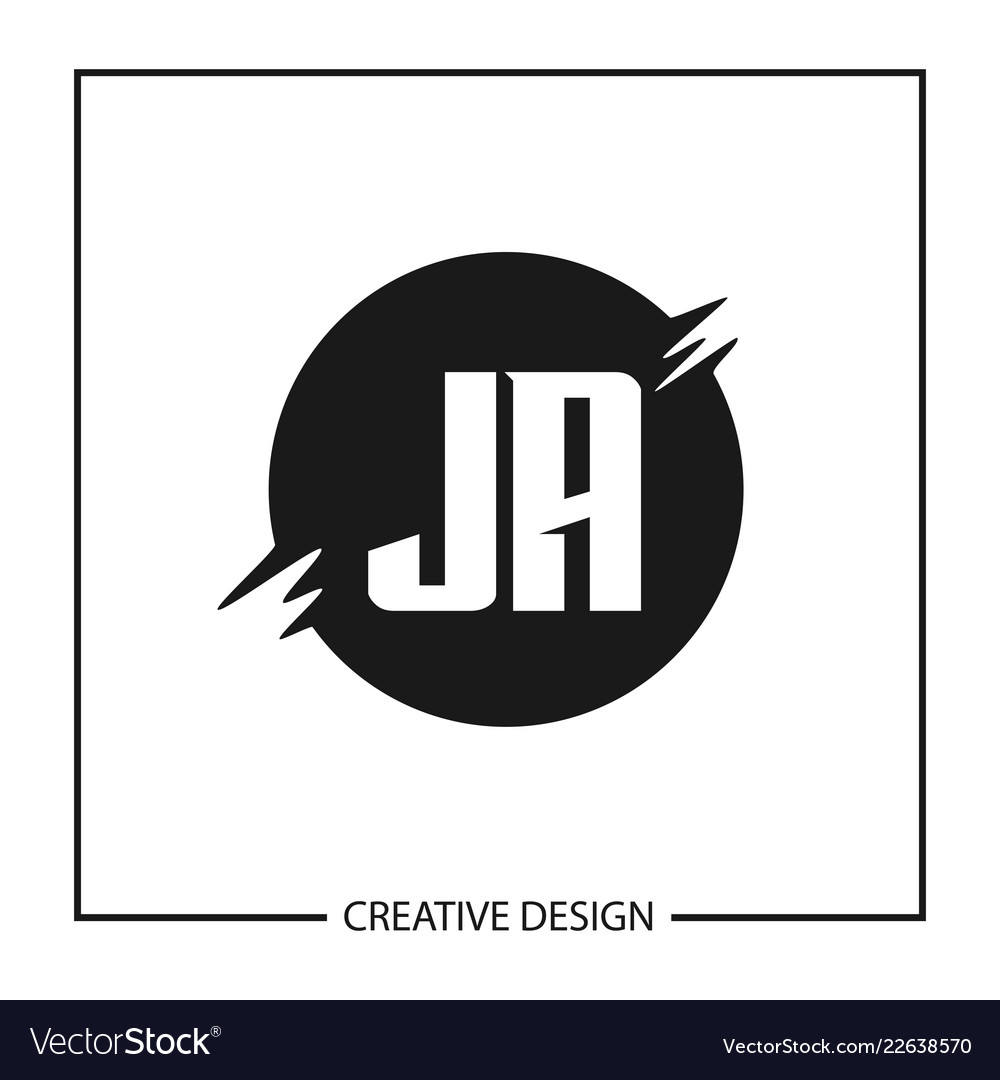 Initial letter ja logo template design Royalty Free Vector