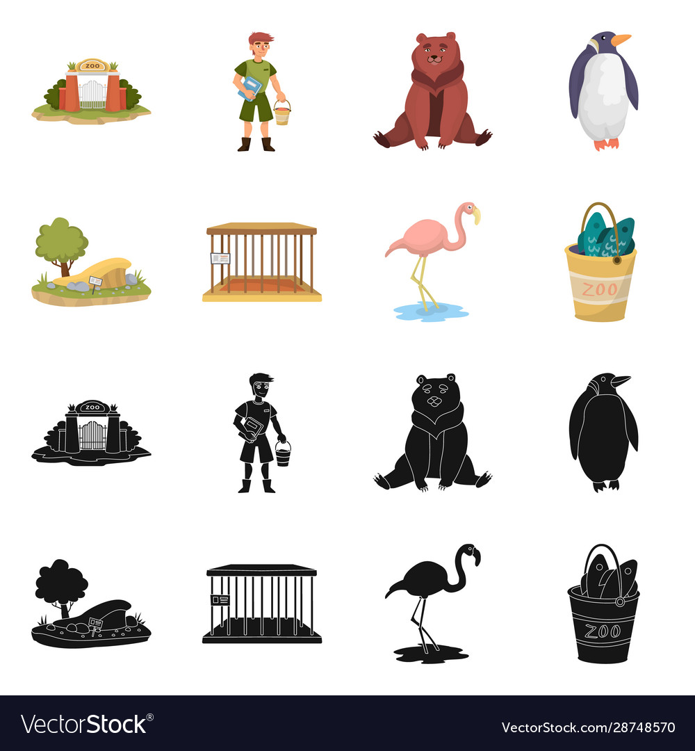 Isolated object nature and fun sign set vector image Isolated object nature and fun sign set