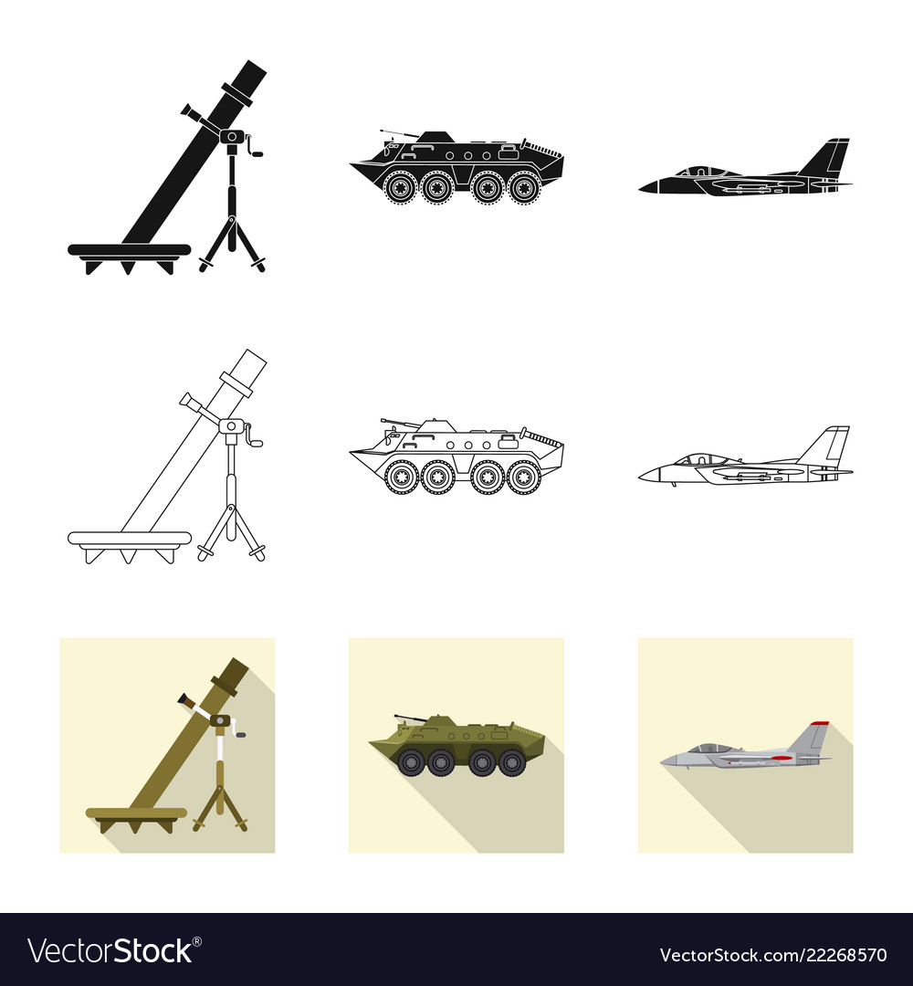 Isolated object of weapon and gun symbol vector image Isolated object of weapon and gun symbol