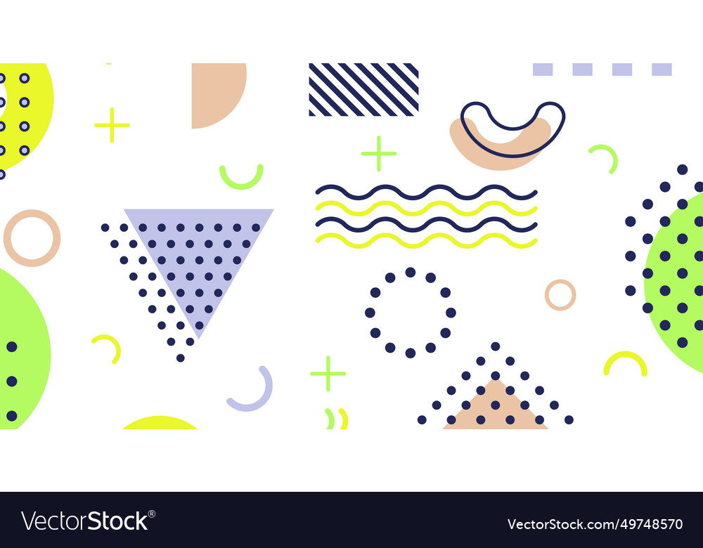 Modern abstract background with memphis elements Vector Image Modern abstract background with memphis elements