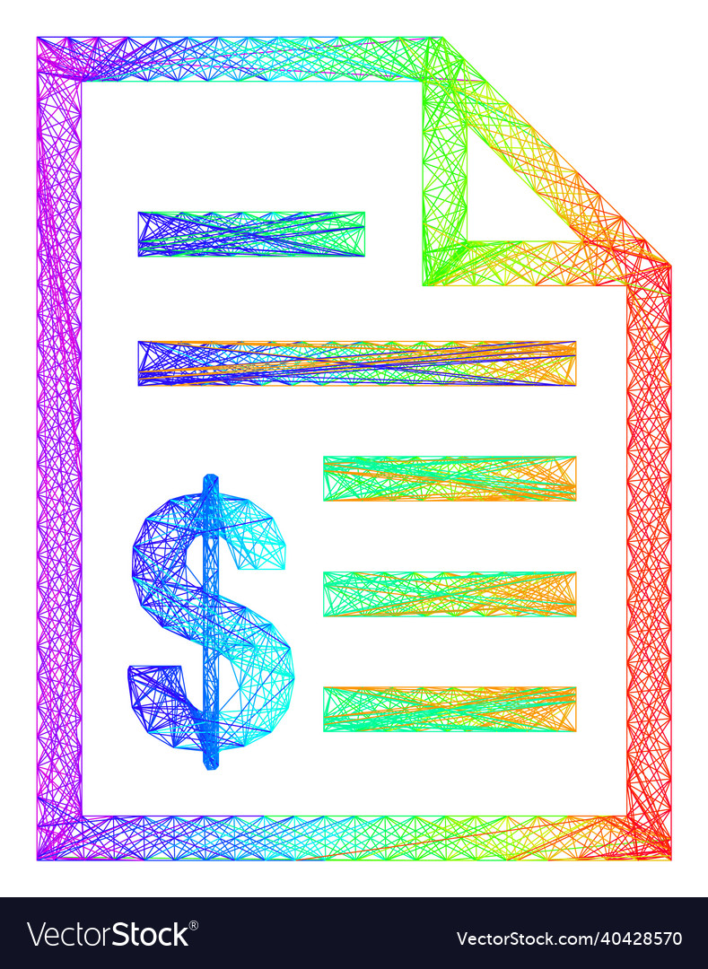 Multicolored network price list vector image Multicolored network price list