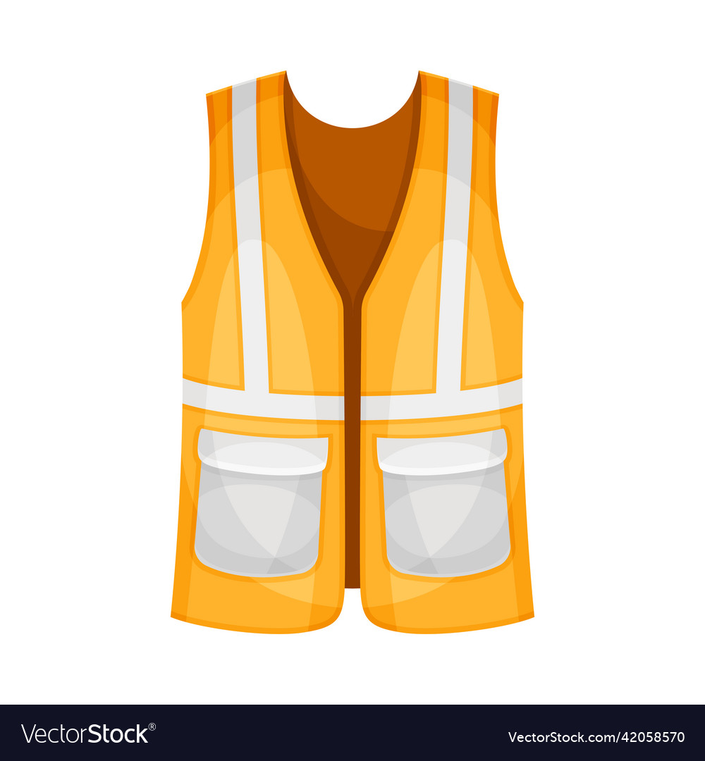 Orange warning vest with reflective band