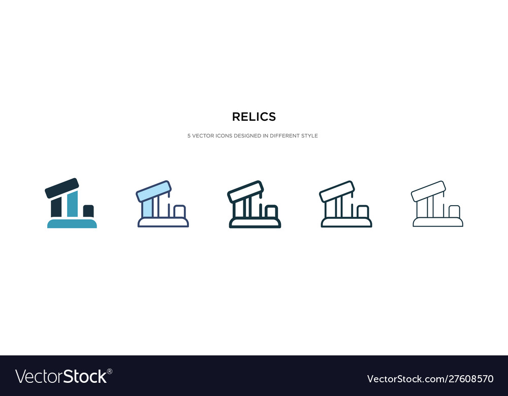 Relics icon in different style two colored