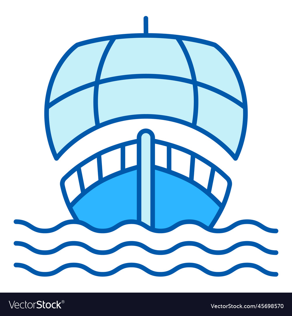 Sailboat with an open sail