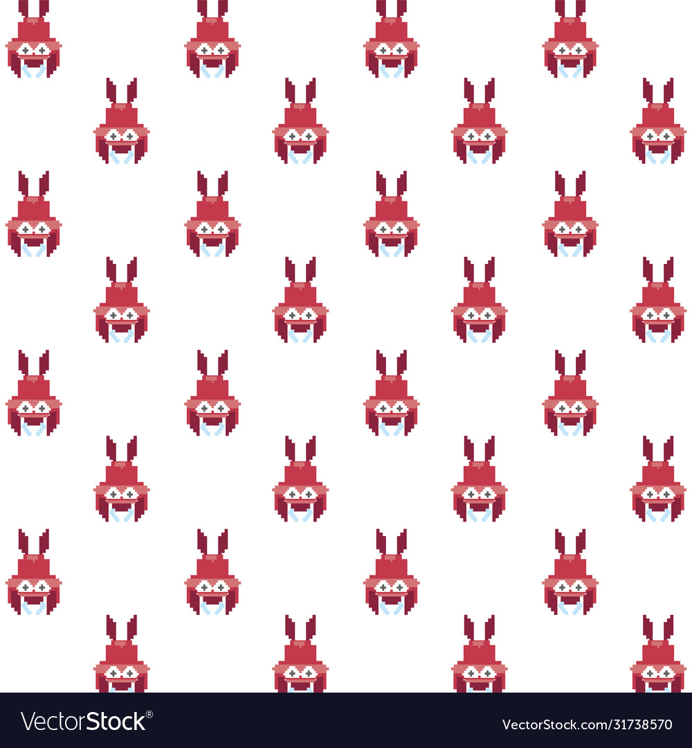 Space aliens 8 bits pixelated pattern Vector Image Space aliens 8 bits pixelated pattern