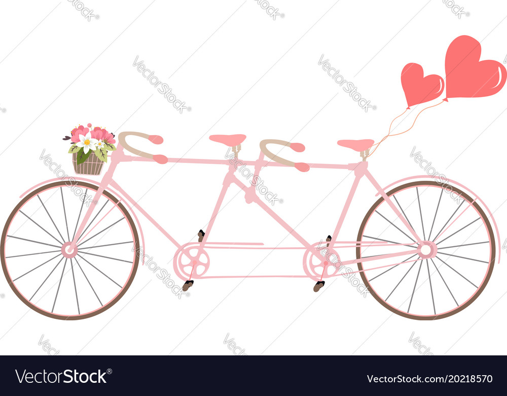 Pink discount tandem bike