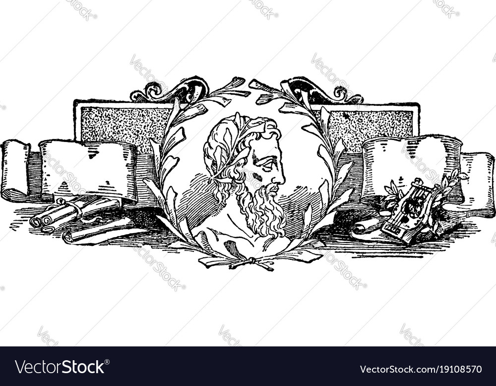 Theocritus vintage Royalty Free Vector Image - VectorStock