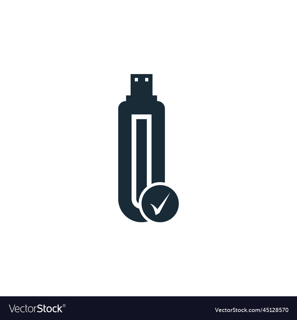 Usb flash drive icon design template elements Vector Image Usb flash drive icon design template elements