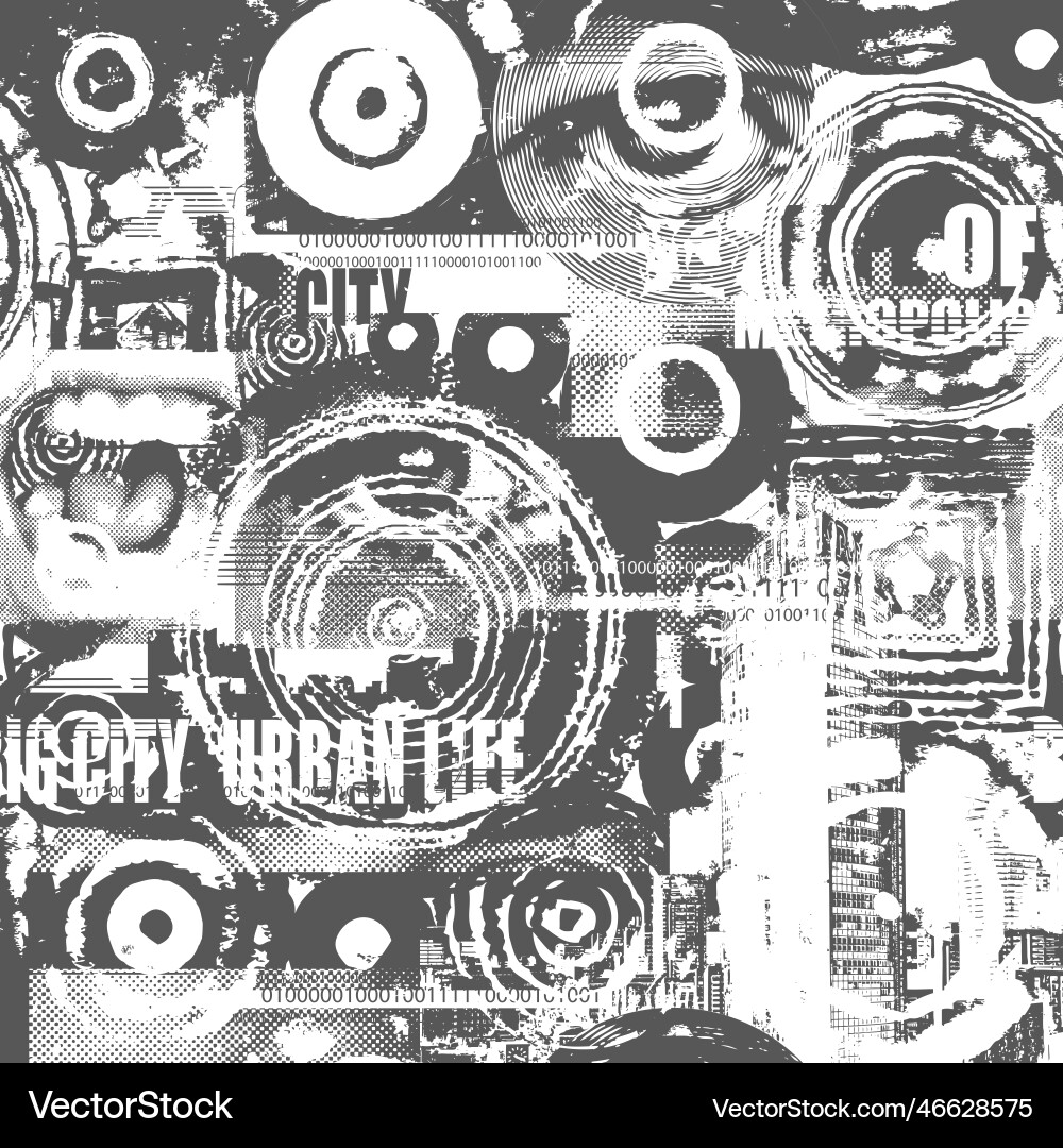 Abstract seamless pattern with newspaper Vector Image