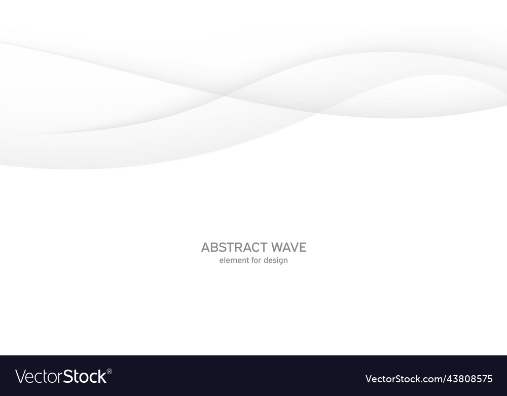 Abstract white background with smooth gray lines vector image Abstract white background with smooth gray lines