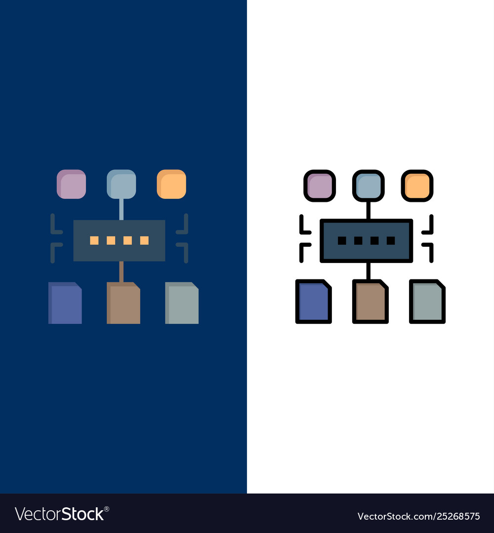 Algorithm Programm Benutzer Dokument Icons flach