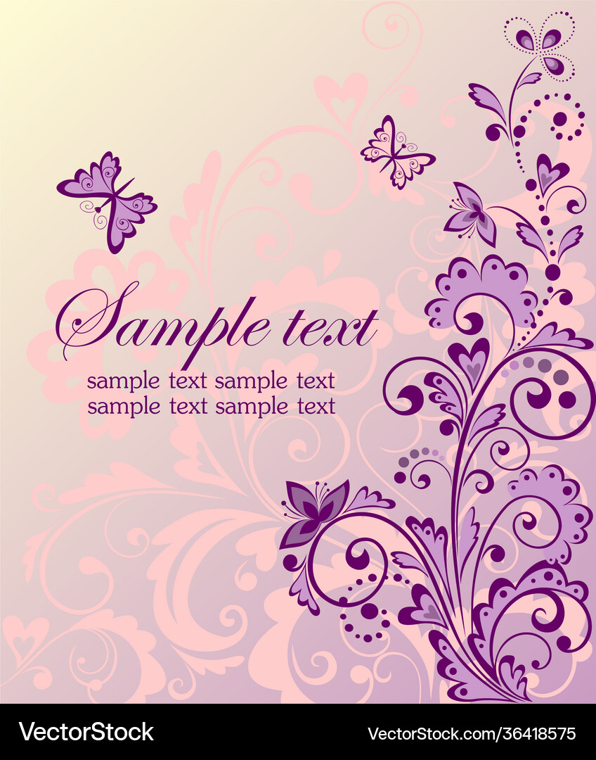 Beautiful floral border Royalty Free Vector Image
