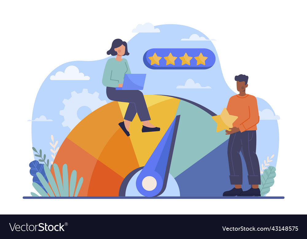 Customer satisfaction concept Royalty Free Vector Image