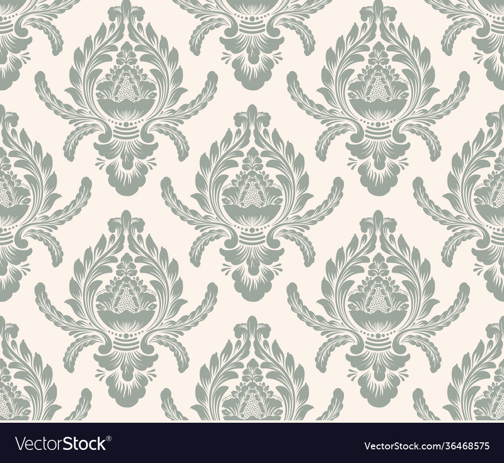 Damask seamless pattern element classical vector image Damask seamless pattern element classical