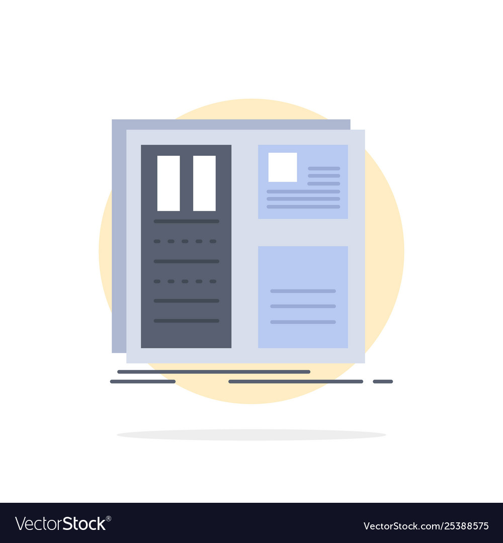 Design grid interface layout ui flat color icon vector image Design grid interface layout ui flat color icon