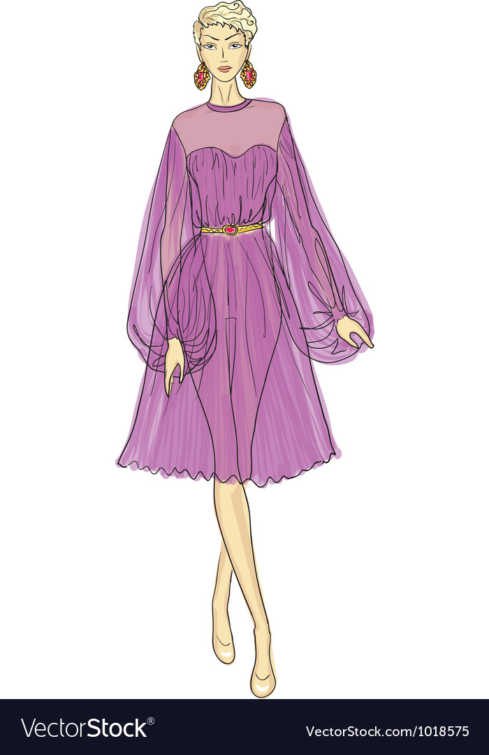 Fashion Croquis Dress